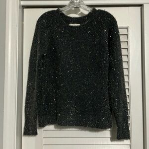 Lou & Grey Black/Charcoal Glitter Sweater
